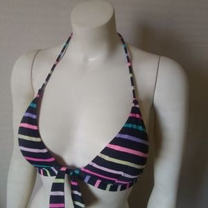 Victoria Secret Stripe Bikini Top Size Medium
